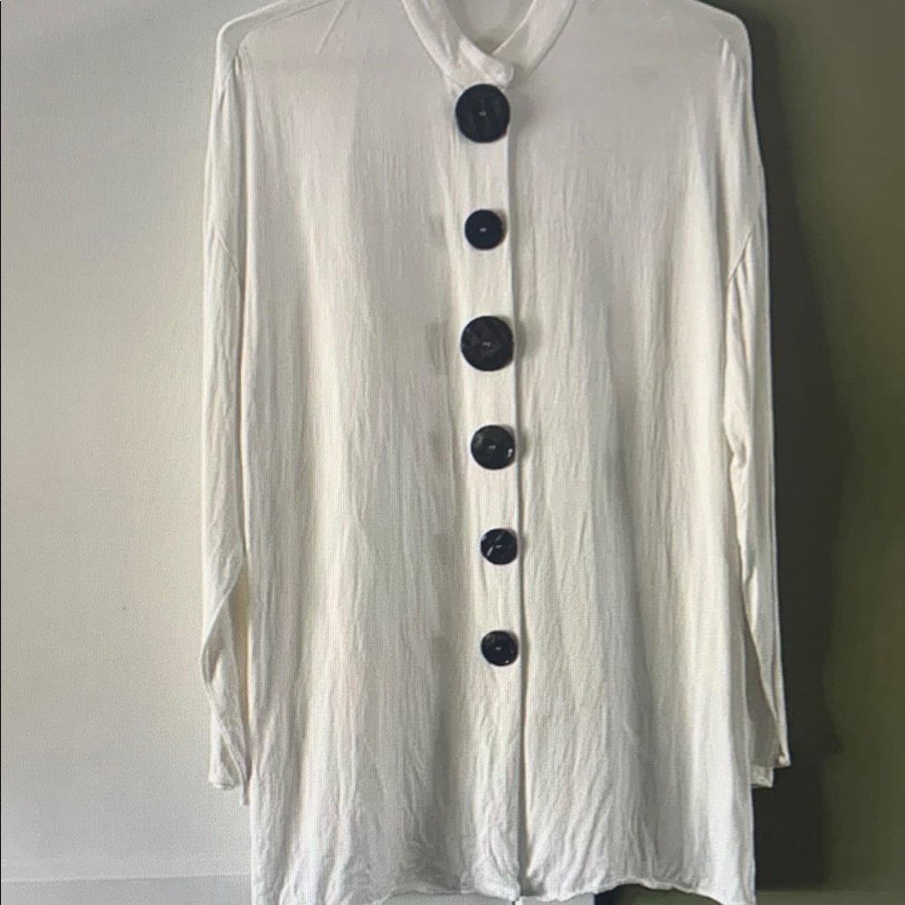 White Button-Up Men's Jacket